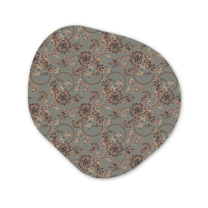 Donker - Bloemen - Sierlijk Wandcirkel Organisch Forex 3mm klein 629 -3d
