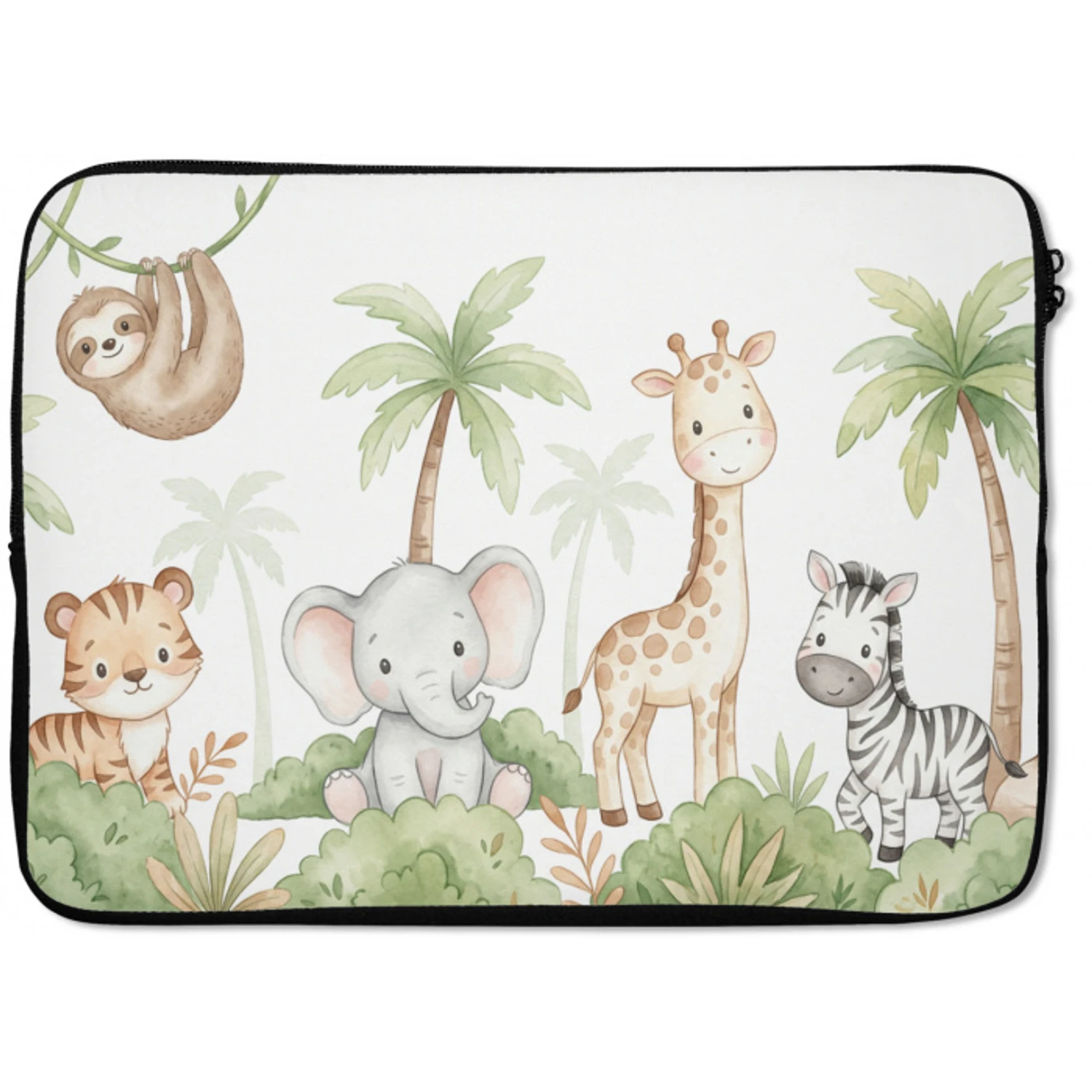 Dieren - Jungle - Pastel laptophoes neopreen klein -zkaufland3dotto