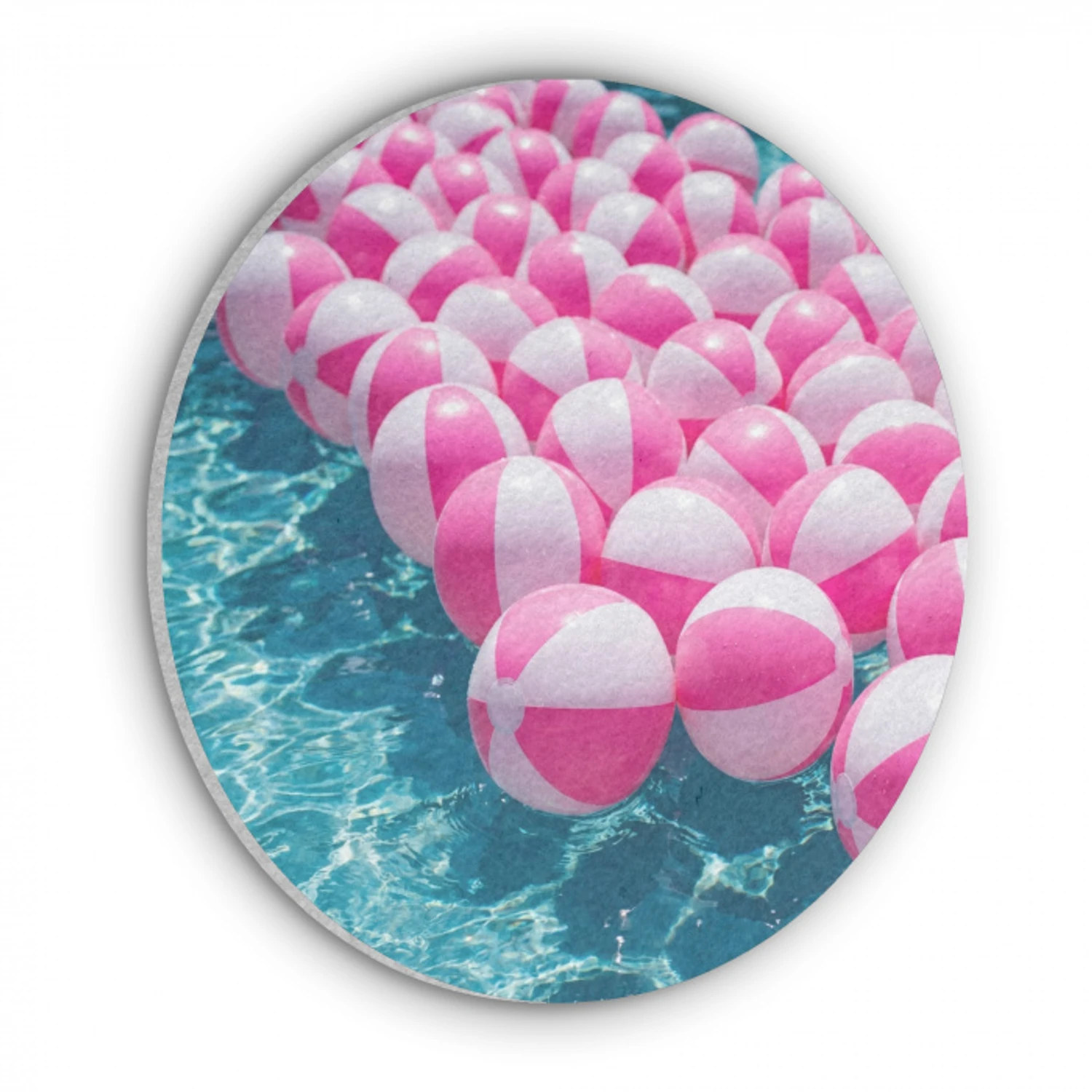 Strandballen - Roze - Water Akoestische PET Vilt - Rond klein -3d