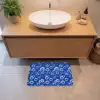 Bubbels - Patroon - Blauw Badmat klein -sfeer1