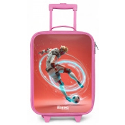 Voetbal - Jongen - Rood - Lichtcirkel Kinderkoffer - Roze klein -zz3dotto