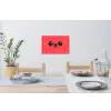 Kat - Aardbei - Cartoon Muursticker klein -eettafel