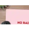 No rain no flowers - Minimalistisch - Roze - Bloem muismat rubber klein -closeup