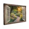 Doorkijk - Bloemen - Natuur - Zon - Pad canvas 2cm klein -z3d
