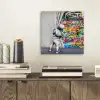 Graffiti - Illusie - Jongen - Street art aluminium wit klein -sfeer1