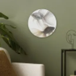 Goudvissen - Modern - Wit Akoestische PET Vilt - Rond klein -sfeer2