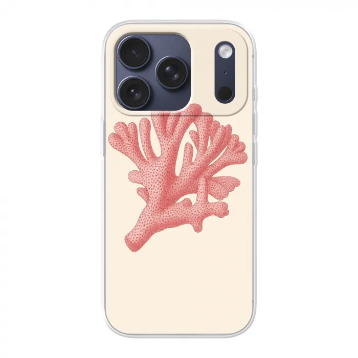 Koraal - Stipjes - Roze Telefoonhoesje iPhone 17 Pro klein -3d