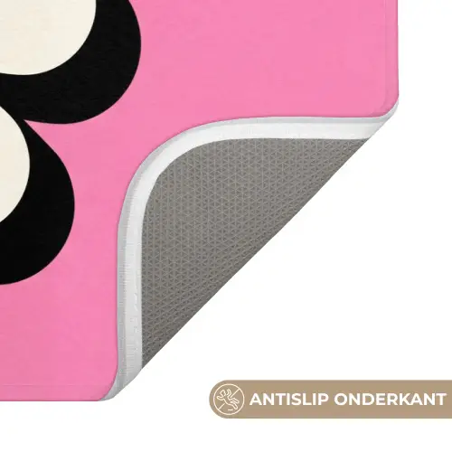 Smiley - Bloem - Roze Badmat klein -USP_AntislipNL