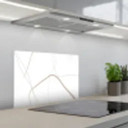Abstract - Minimalisme - Line art keuken achterwand spatscherm klein -3d_schuin
