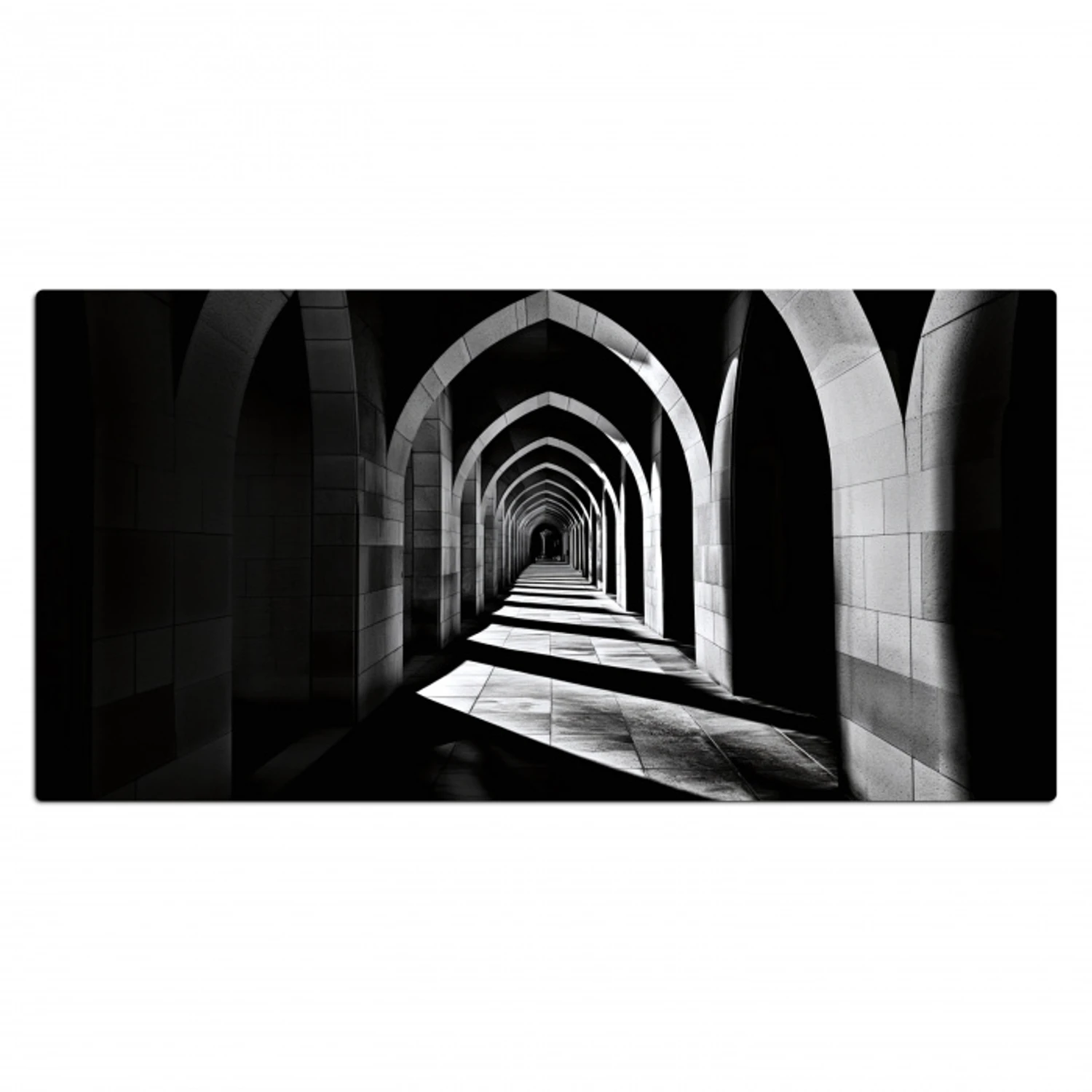 Gang - Bogen - Schaduw - Diepte Muismat XXL klein -3d_leeg