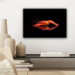 Kreeft - Oranje - Zwart - Opvallend canvas 2cm klein -sfeer6