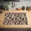 Waaiervorm - Beige - Vezel textuur Inductie beschermer vinyl 3mm klein 276 -sfeer5