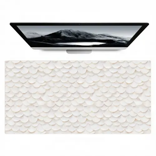 Schubben - Wit - Elegant Muismat XXL klein 681 -zzz3d