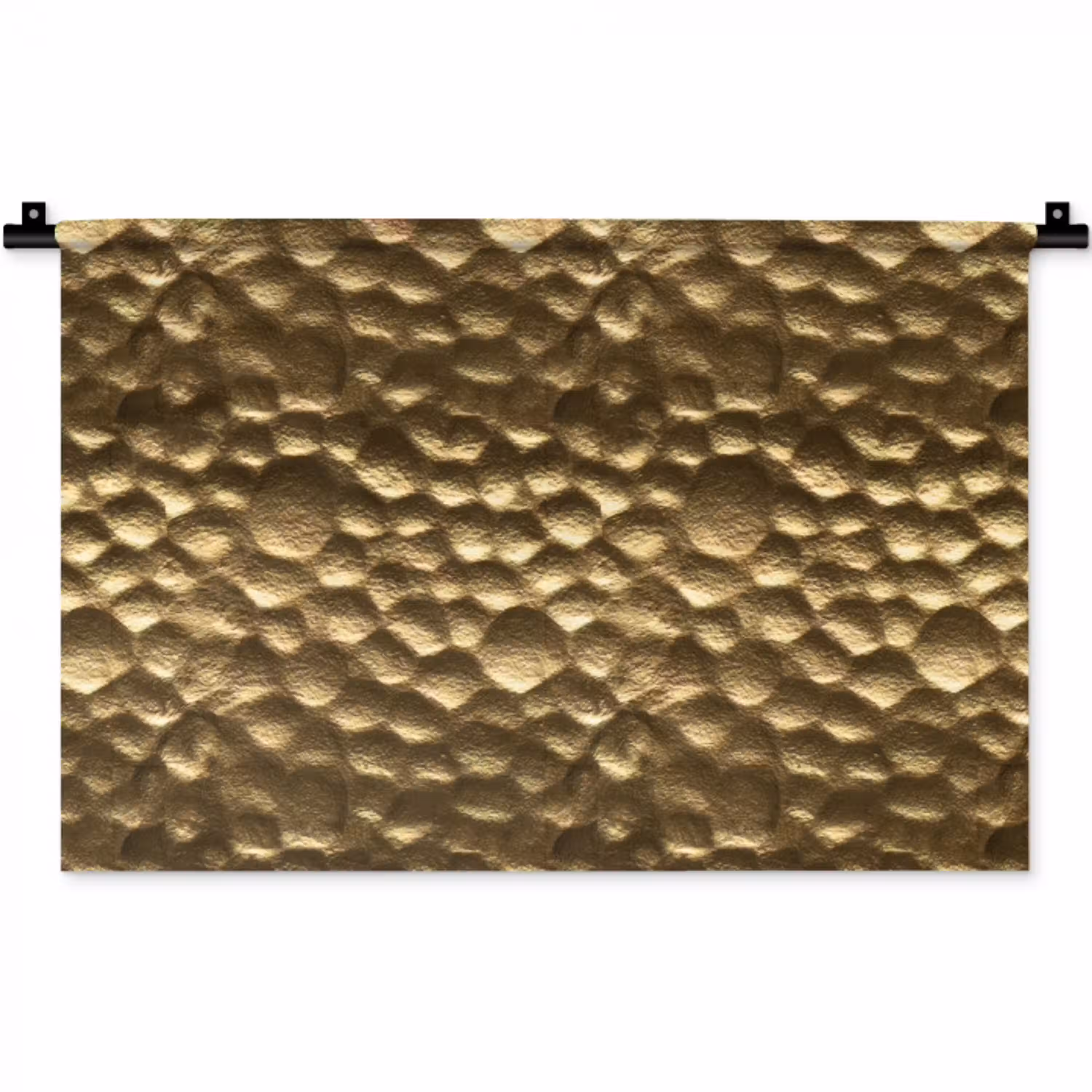 Gehamerd - Reliëf - Textuur - Bronsgoud Wandkleed katoen klein 269 -zz3d