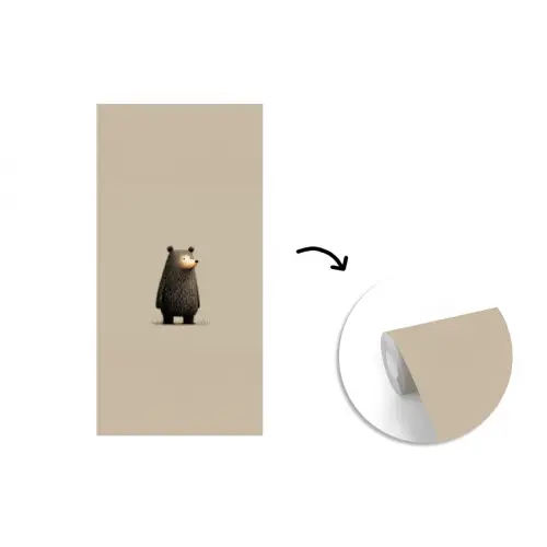 Beer - Donkerbruin - Minimalistisch fotobehang vinyl groot -3d