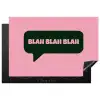 Roze - Tekstwolk - Groen - BLAH BLAH BLAH Inductie beschermer vinyl 3mm klein -3d