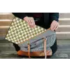 Schaak - Patroon - Groen laptophoes neopreen klein 279 -tas