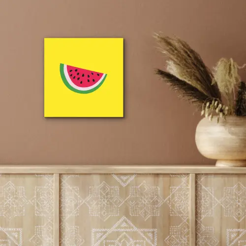Fruit - Watermeloen - Geel aluminium wit klein -sfeer4