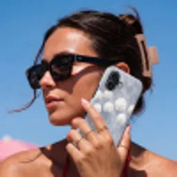 Bloemen - Illustratie - Blauw Toughcase MagSafe Apple iPhone 17 klein -Sfeer2V
