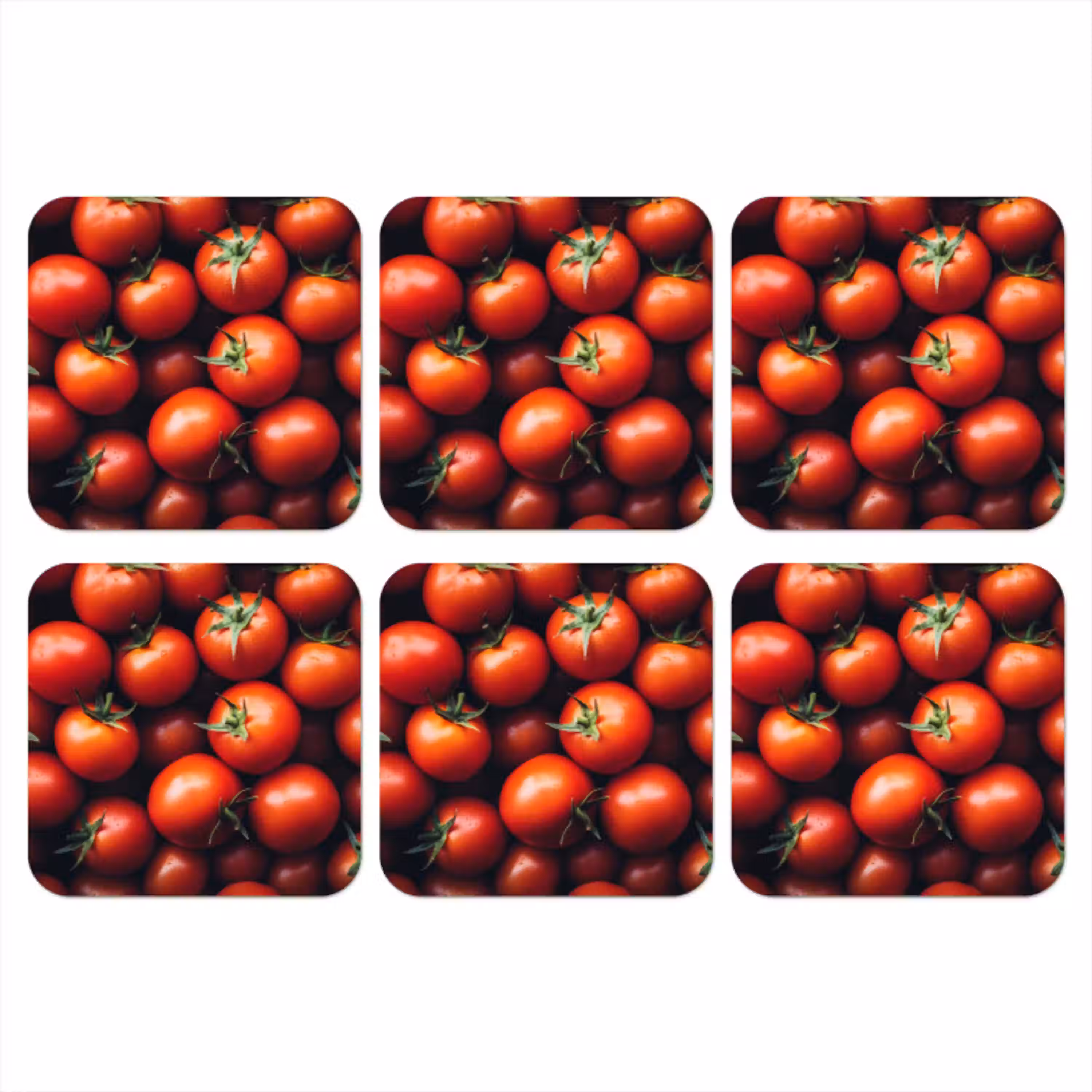 Groente - Rood - Tomaten onderzetter kurk middel -3d
