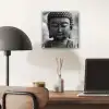 Boeddha - Grijs - Spiritualiteit - Buddha beeld - Religie plexiglas 5mm klein -sfeer6