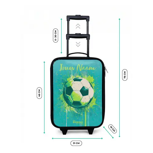 Voetbalvibes - Verfspatten - Groen - Blauw Kinderkoffer - Zwart klein -productfoto_formaten