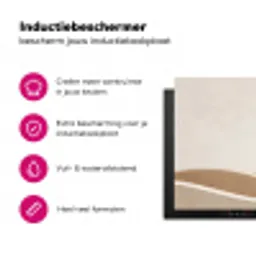 Abstract - Golven - Modern - Beige Inductie beschermer vinyl 3mm klein -wsfeer2_website