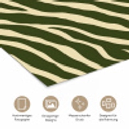 Zebra - Patroon - Groen poster papier klein 62 -tcloseup_DE