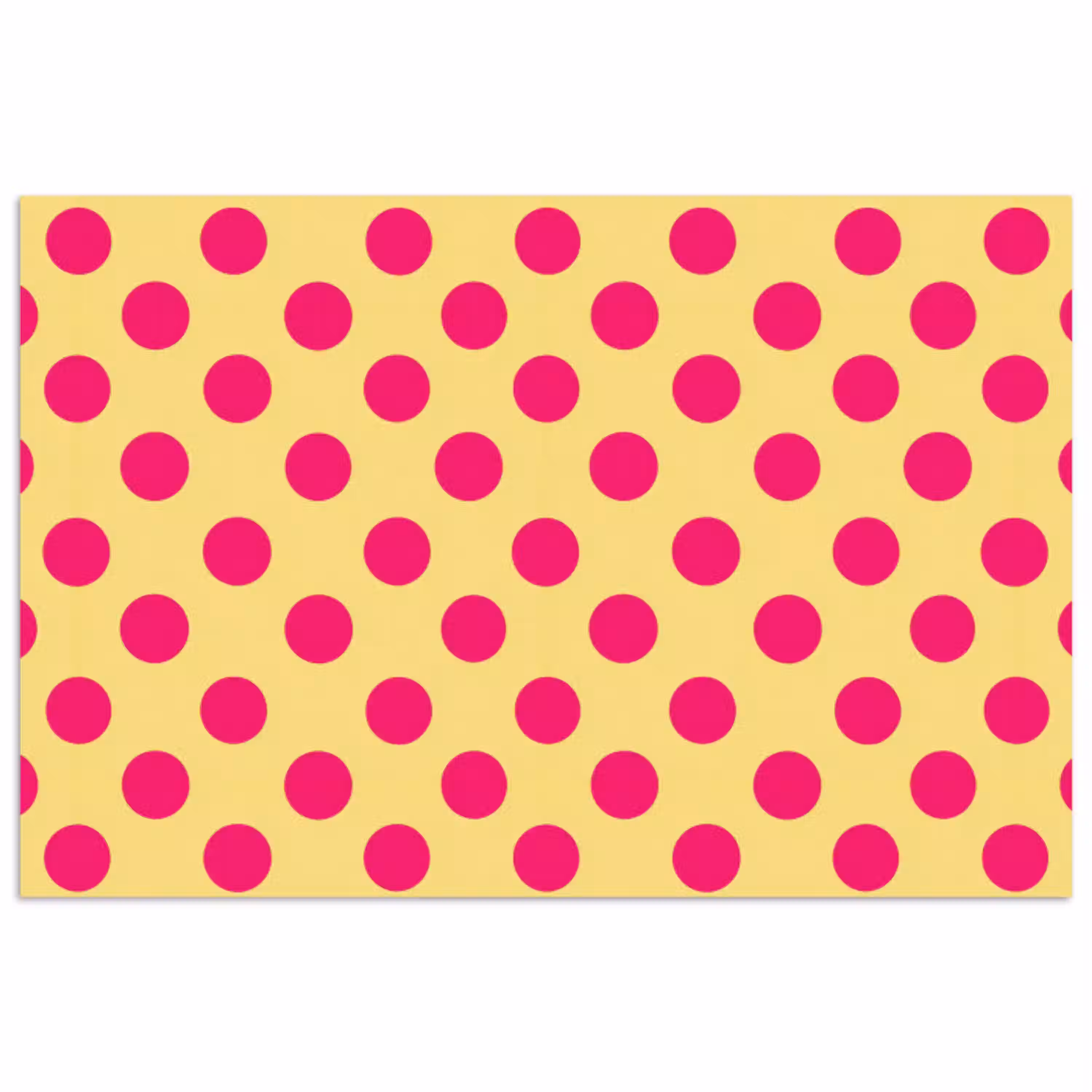 Roze - Stippen - Geel poster papier klein 62 -3d