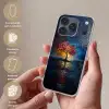 Boom - Blauw - Bladeren - Vakken Telefoonhoesje iPhone 17 Pro klein -sfeer3_NL