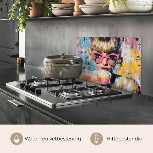 Zonnebril - Vrouw - Kleurrijk - Verfspetters keuken achterwand spatscherm klein -usp_NL