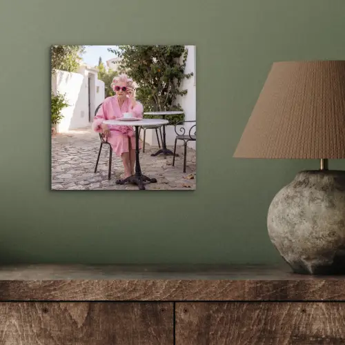 Ochtendjas - Krulspelden - Roze aluminium wit klein -sfeer2