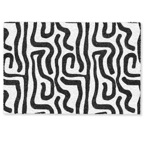 Modern - Lijnen - Zwart Deurmat klein 898 -zkaufland3d
