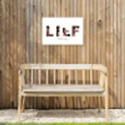 Lief - Lettercollage Tuinposter op houten frame 2 cm dik klein -sfeer4
