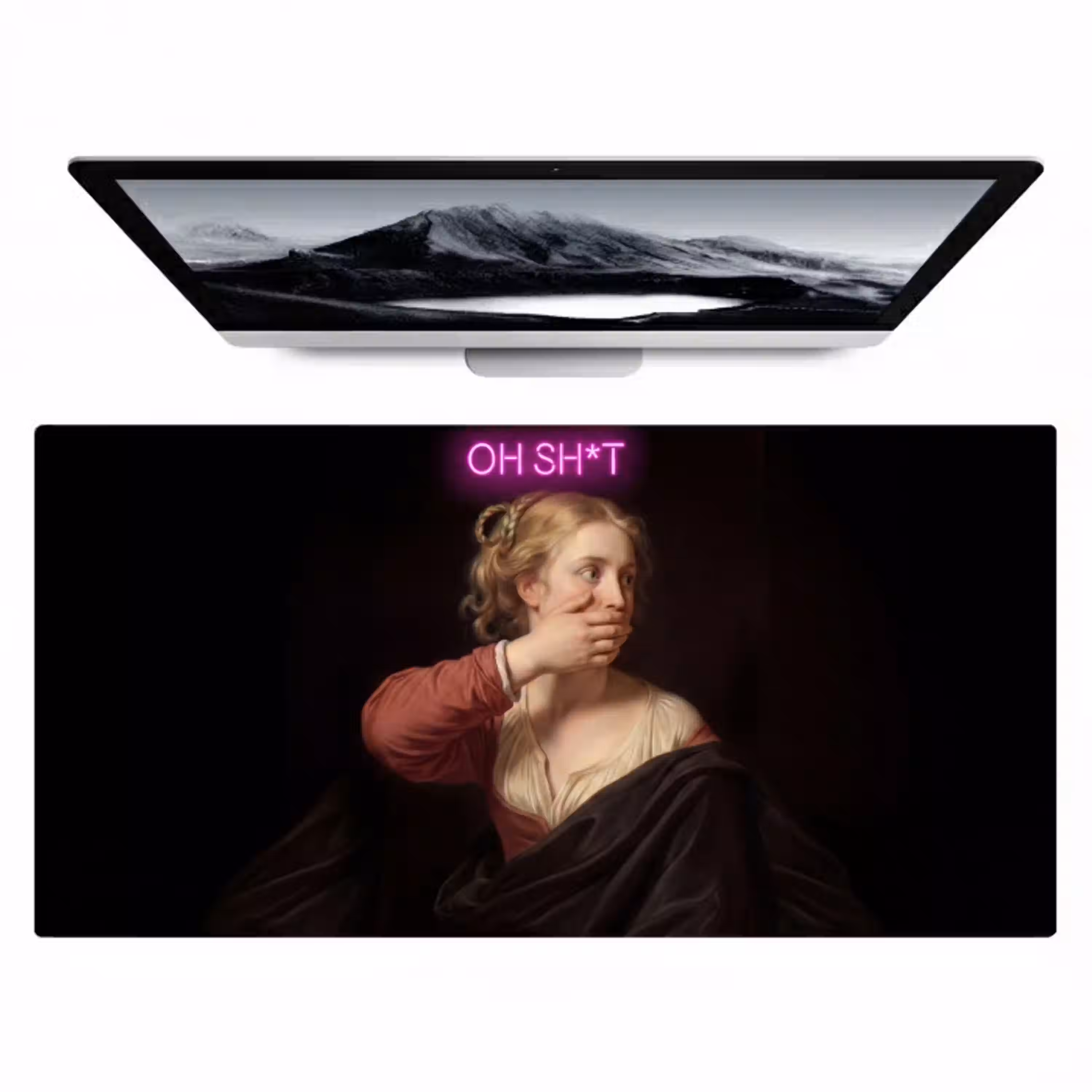 Quote - Neon - vrouw Muismat XXL klein -zzz3d