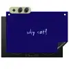 Why not - Blauw - Handgeschreven Inductie beschemer met haakjes klein -3d