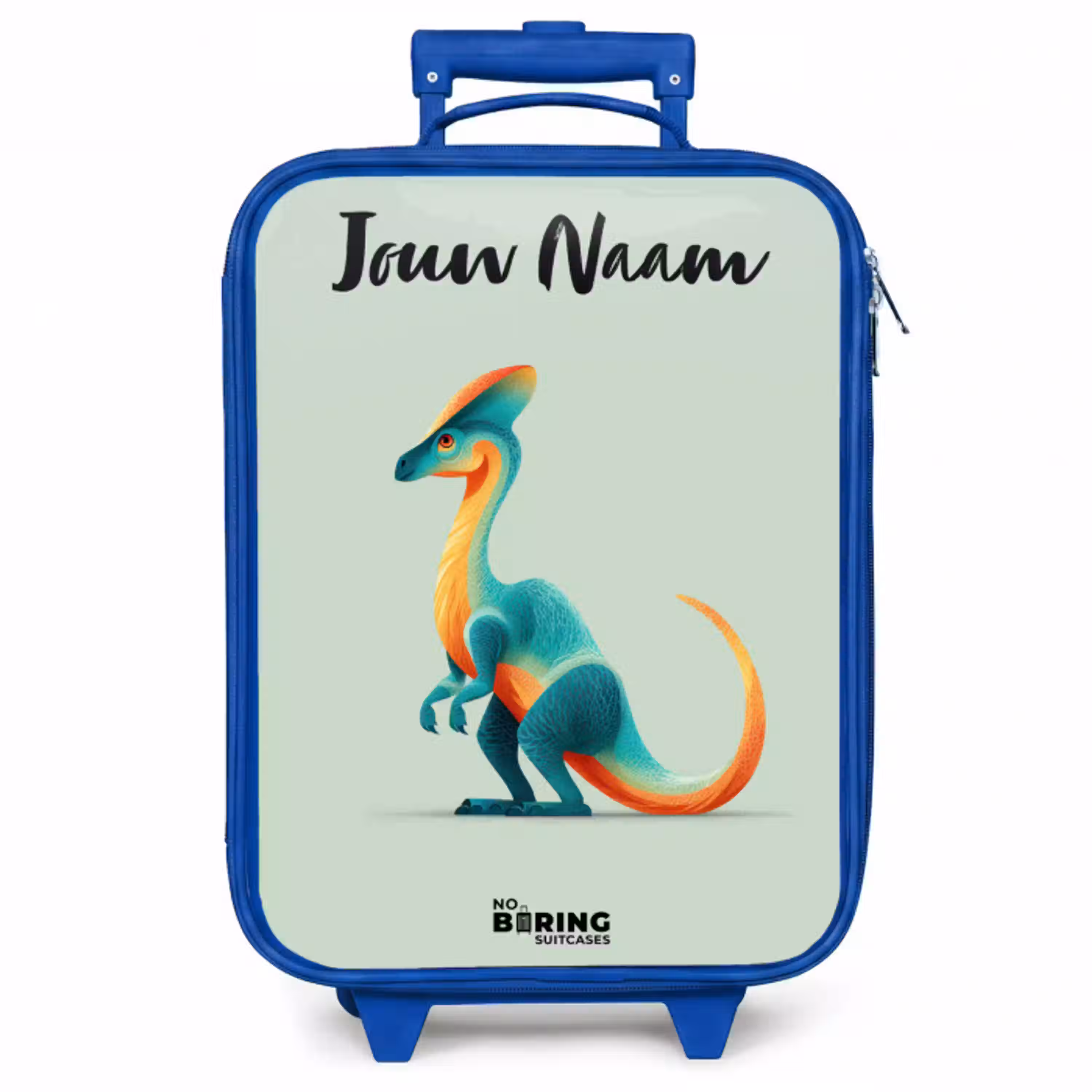 Dino - Blauw - Dier Kinderkoffer - Blauw klein -zzz_website3d