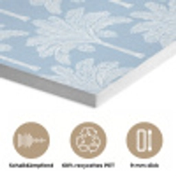 Palmboom - Modern - Blauw PET vilt klein 837 -closeup_DE