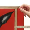 Windhond - Minimalistisch - Rood Light Box met batterij (Wandlamp) middel -USP_websiteprintNL