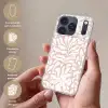 Bloemen - Patroon - Roze - Wit Telefoonhoesje iPhone 17 Pro klein -sfeer3_NL