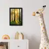 Bos - Zon - Bomen - Gras - Landschap  - Natuur fotolijst zwart zonder passe partout klein -usfeer4_kinderkamer