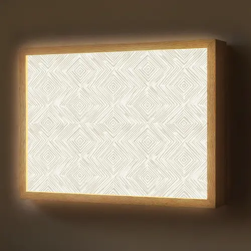 Abstract - Ruiten - Beige Light Box met batterij (Wandlamp) middel 907 -z3d_website