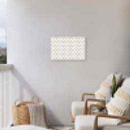 Hexagon - Patroon - Hartjes - Beige Tuinposter op houten frame 2 cm dik klein 845 -sfeer1