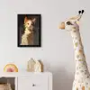 Kat - Geschilderd - Artistiek - Wit fotolijst zwart zonder passe partout klein -usfeer4_kinderkamer
