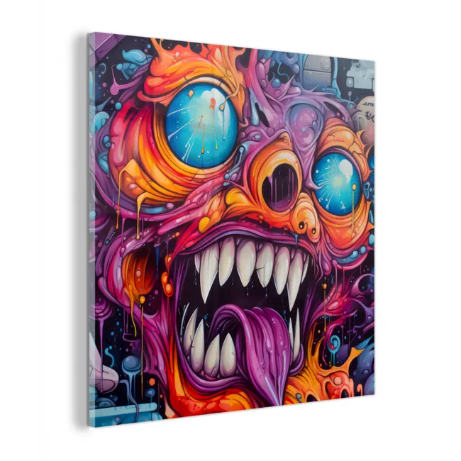 Monster - Graffiti - Kleuren - Oranje plexiglas 5mm klein -z3d