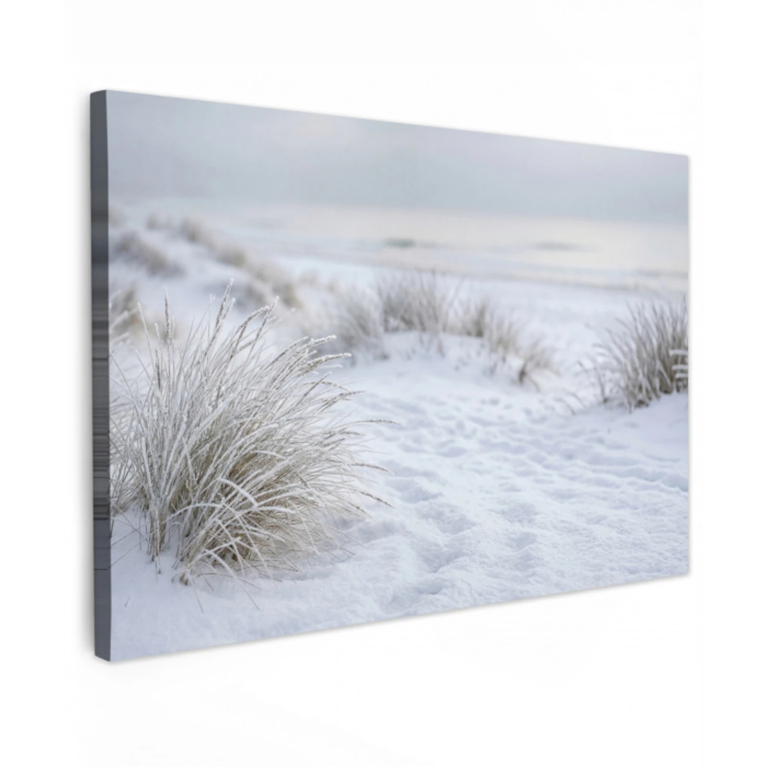 Duinen - Sneeuw - Strand - Winter - Serene canvas 2cm klein -z3d