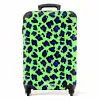 Blauw uipaardpatroon op groene achtergrond NBS - Handbagage koffer - Volwassenen Unisex middel -productfoto_recht