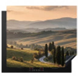 Toscaans - Landschap - Heuvels Inductie beschermer vinyl 3mm middel -3d