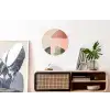 Cirkel - Abstract - Roze Wandcirkel aluminium klein -kantoor