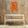 Sinaasappels - Oranje - Gesneden Tuinposter op houten frame 2 cm dik klein 841 -sfeer4